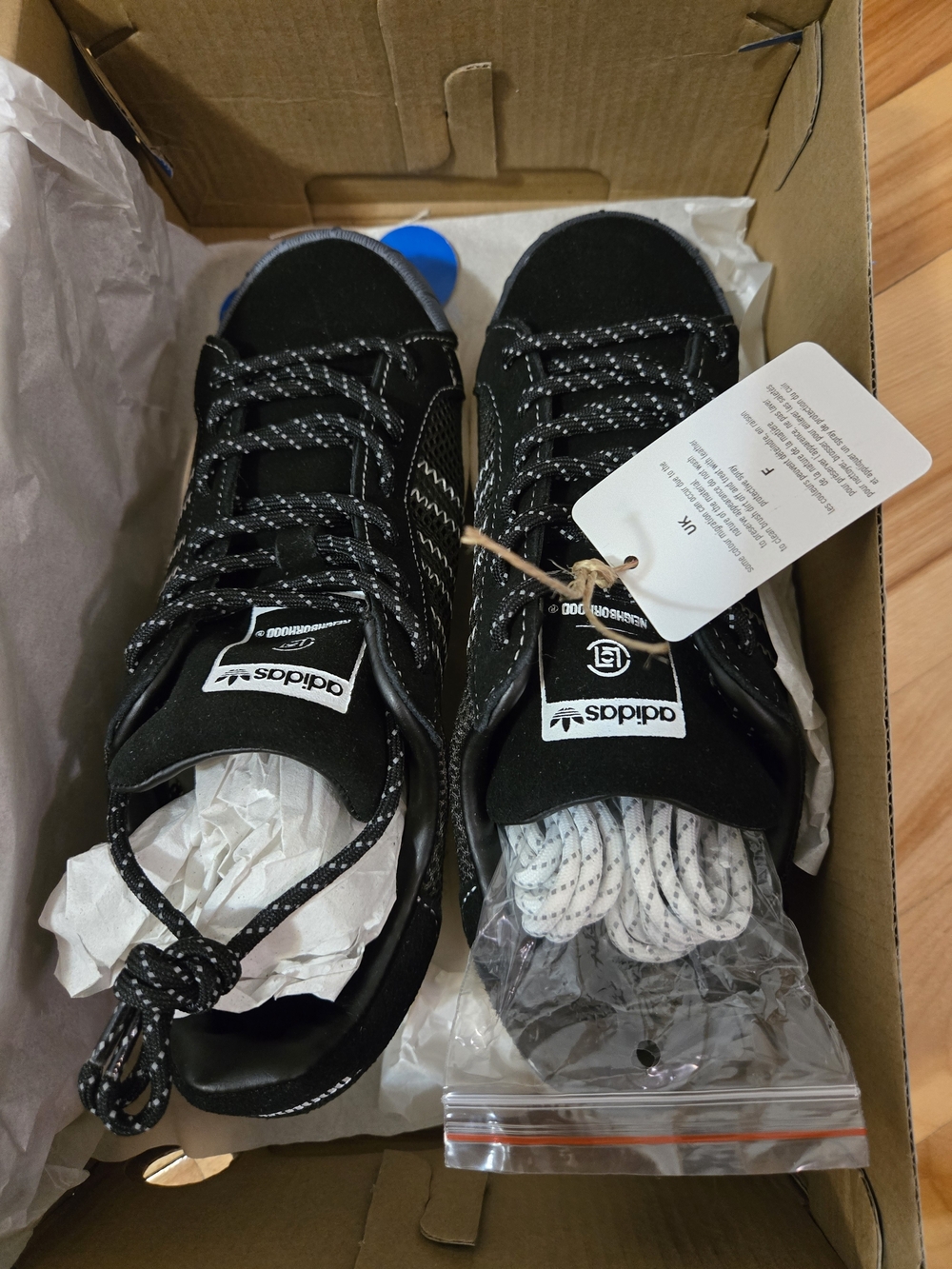 adidas Black and White Trail Sneakers